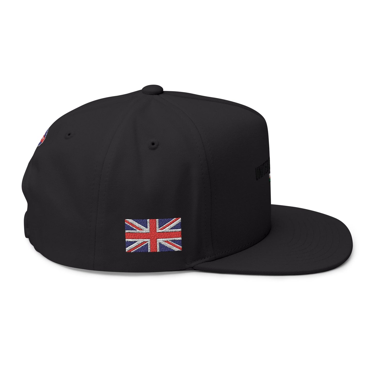 Flat Bill Cap — "United Undefeated" Embroidered Flag Snapback
