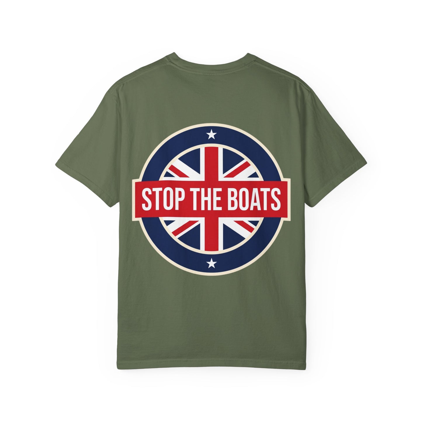 Stop The Boats T-shirt | Patriot Union Jack Roundel