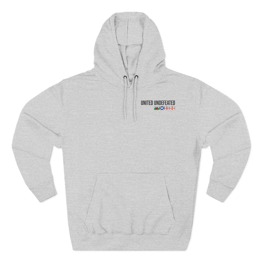 United Undefeated Hoodie — British Flag Chest & Back Fleece Pullover