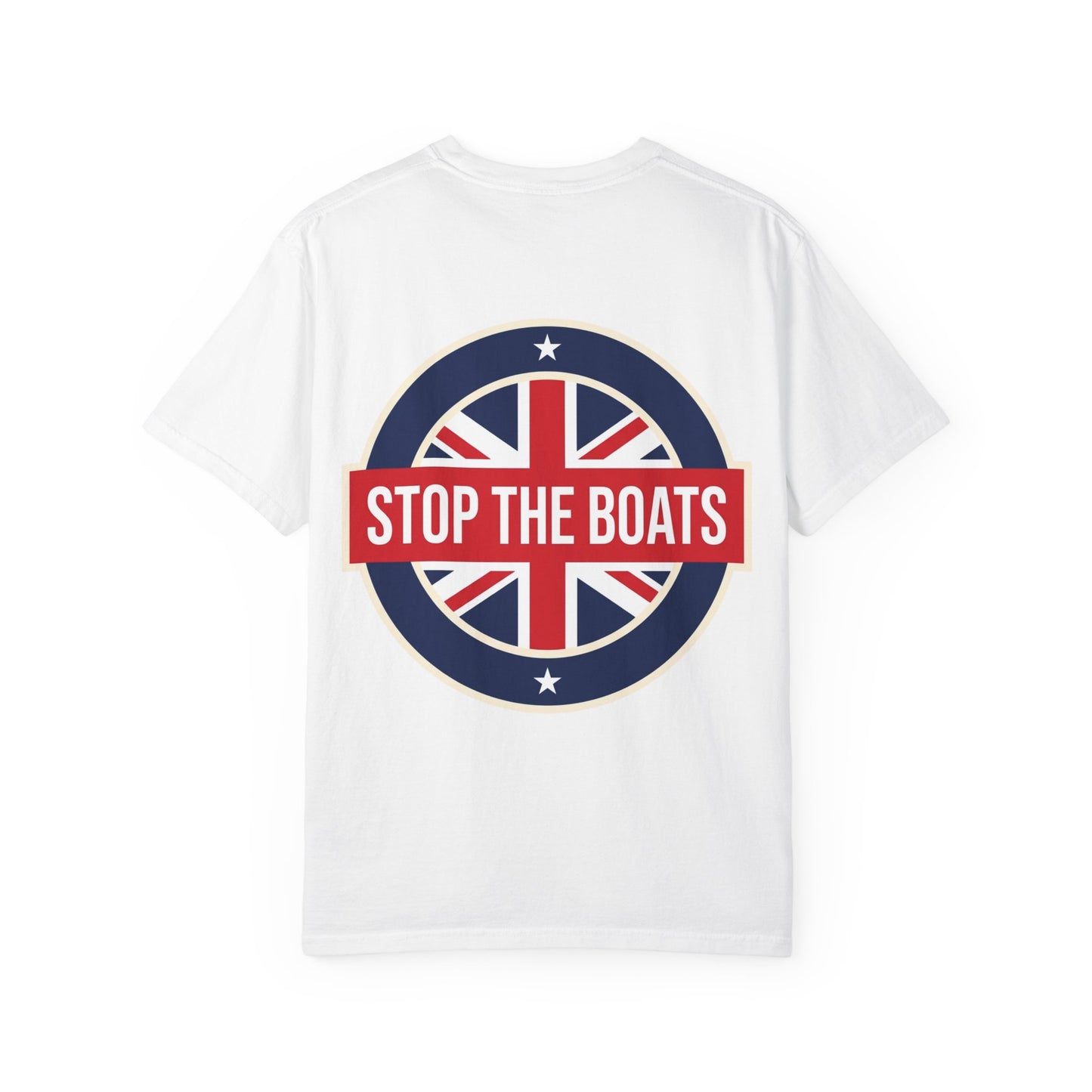 Stop The Boats T-shirt | Patriot Union Jack Roundel