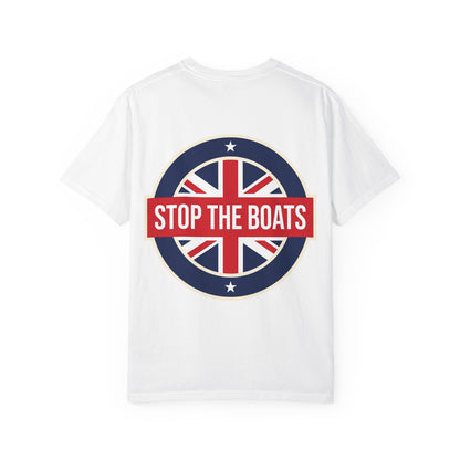Stop The Boats T-shirt | Patriot Union Jack Roundel