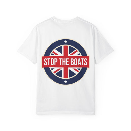 Stop The Boats T-shirt | Patriot Union Jack Roundel