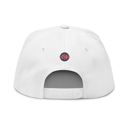 Flat Bill Cap — "United Undefeated" Embroidered Flag Snapback