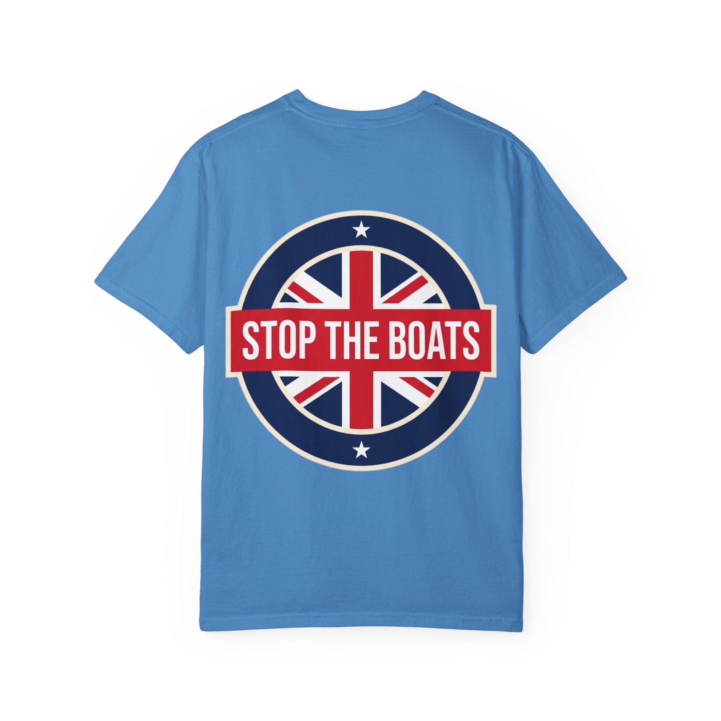 Stop The Boats T-shirt | Patriot Union Jack Roundel