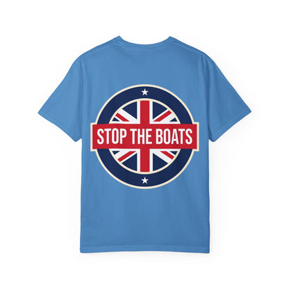Stop The Boats T-shirt | Patriot Union Jack Roundel