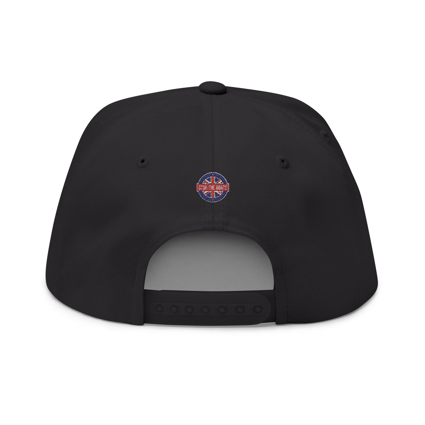 Flat Bill Cap — "United Undefeated" Embroidered Flag Snapback