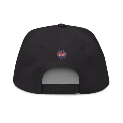 Flat Bill Cap — "United Undefeated" Embroidered Flag Snapback