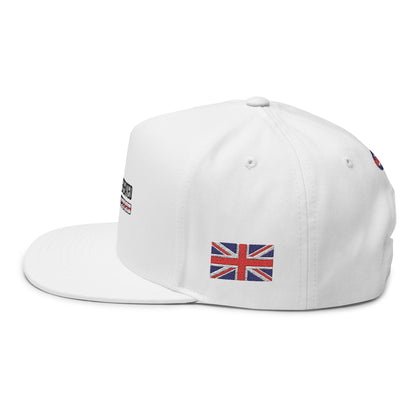 Flat Bill Cap — "United Undefeated" Embroidered Flag Snapback