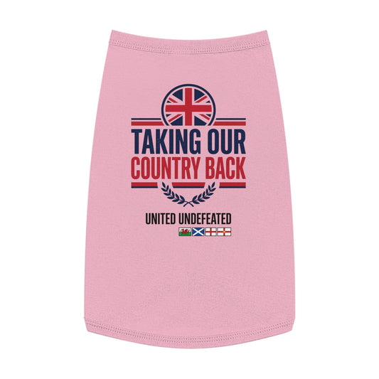 Taking Our Country Back Pet Tank Top | Patriotic Flag Design