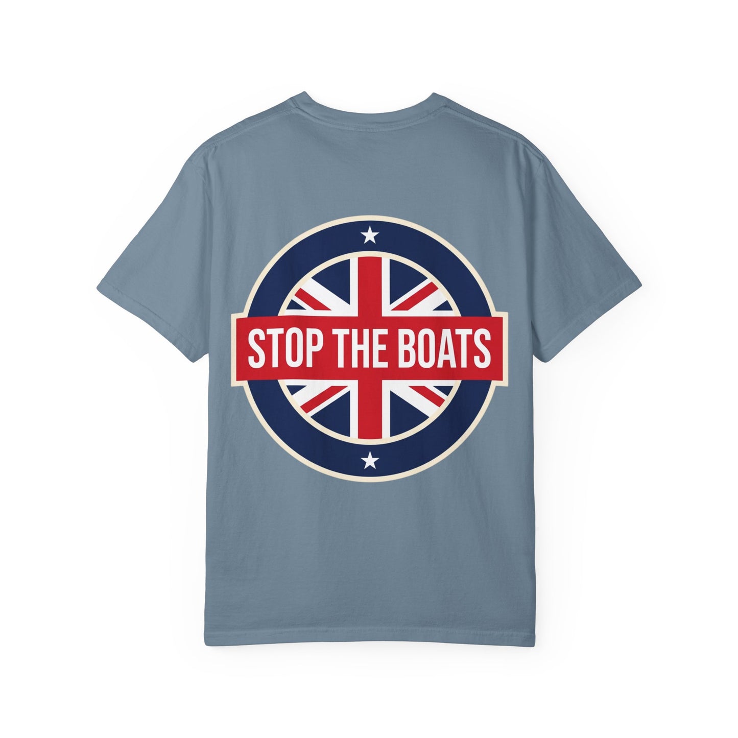 Stop The Boats T-shirt | Patriot Union Jack Roundel
