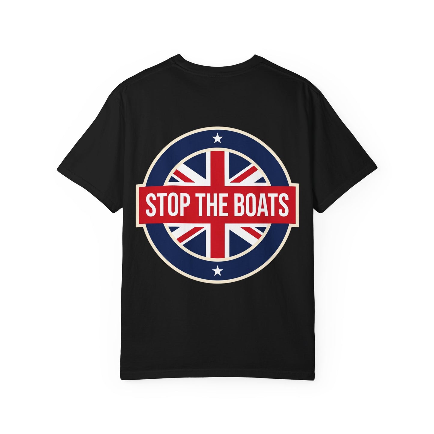 Stop The Boats T-shirt | Patriot Union Jack Roundel