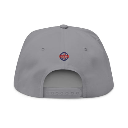 Flat Bill Cap — "United Undefeated" Embroidered Flag Snapback