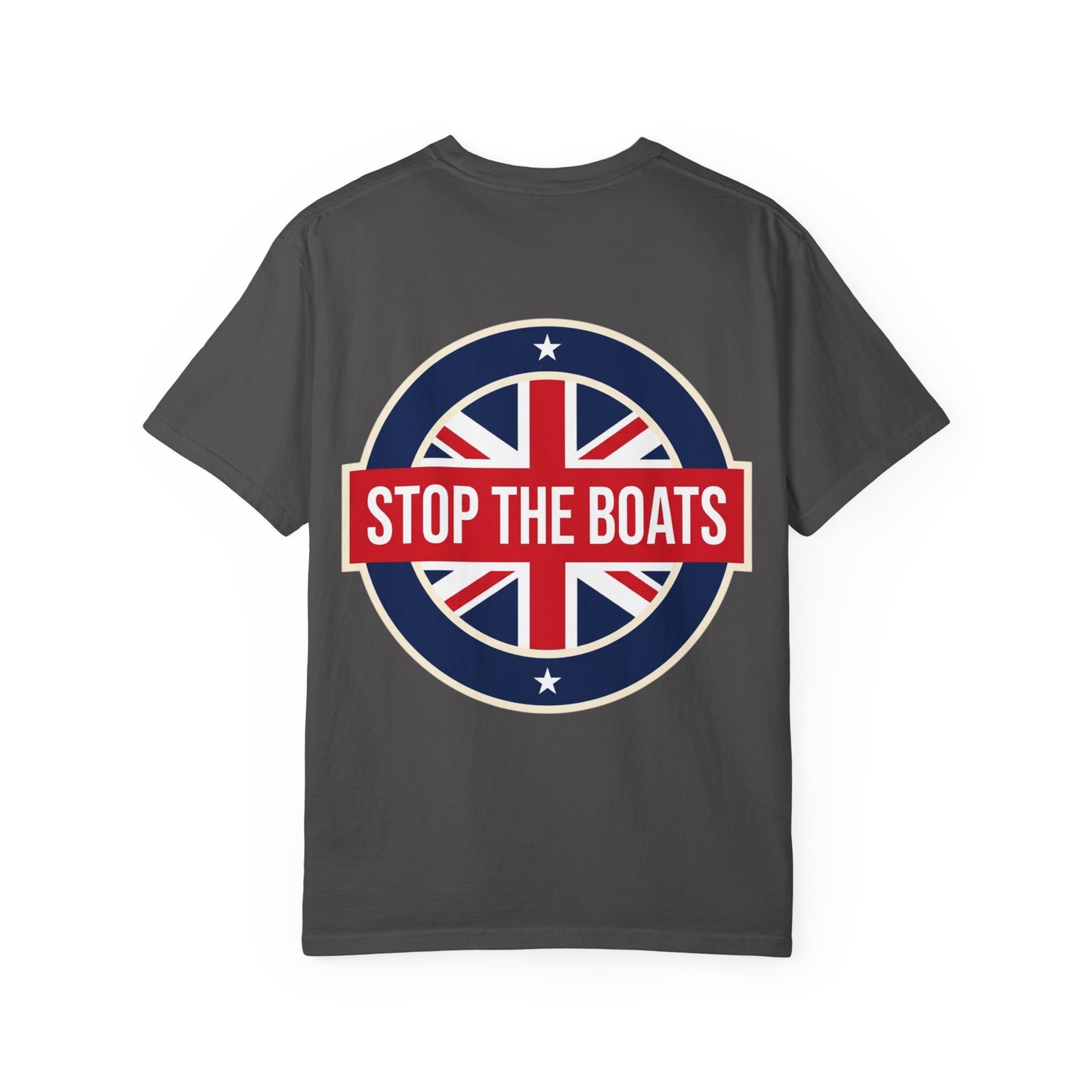 Stop The Boats T-shirt | Patriot Union Jack Roundel