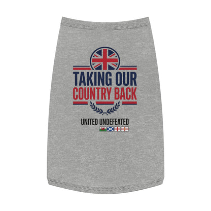 Taking Our Country Back Pet Tank Top | Patriotic Flag Design