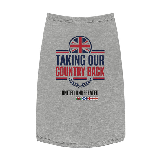 Taking Our Country Back Pet Tank Top | Patriotic Flag Design