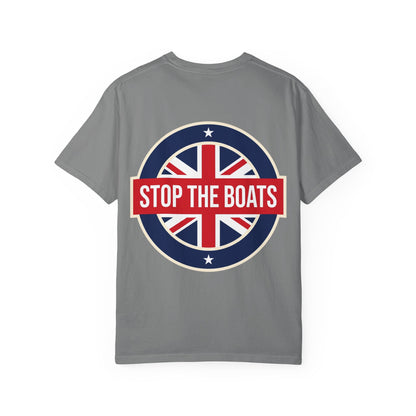 Stop The Boats T-shirt | Patriot Union Jack Roundel