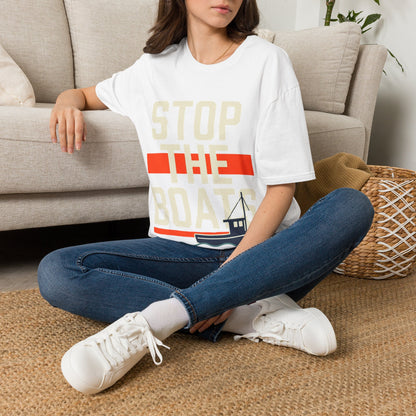 Stop The Boat T-Shirt — Coastal Protest Graphic Tee