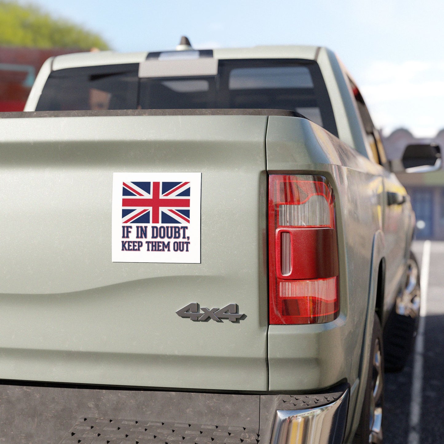 Union Jack 'If In Doubt Keep Them Out' Car Magnet