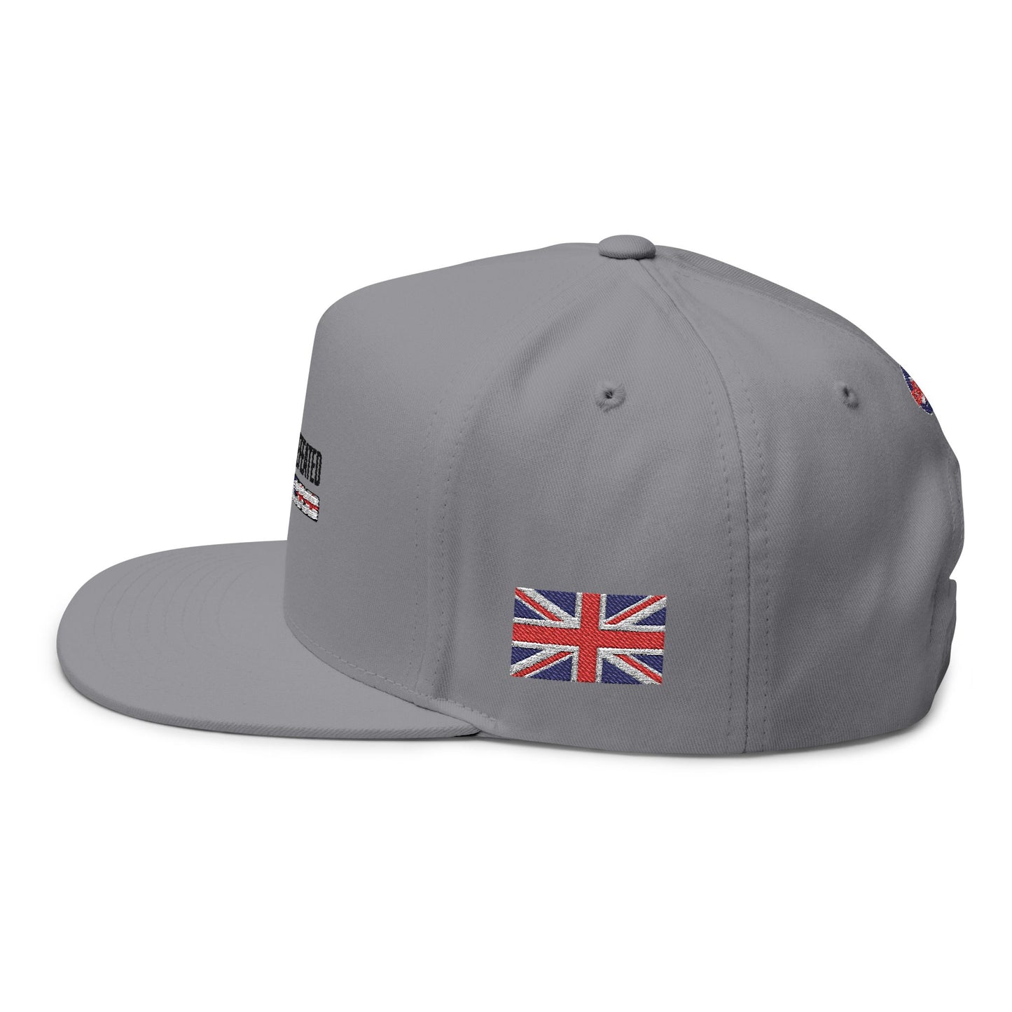 Flat Bill Cap — "United Undefeated" Embroidered Flag Snapback