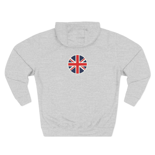 United Undefeated Hoodie — British Flag Chest & Back Fleece Pullover